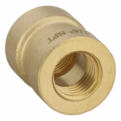 USA INDUSTRIALS 1/4 in x 1/4 in Class 250 C38500 Brass Threaded - Threaded Medium-Pressure Pipe Fittings