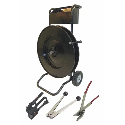 OEM Strapping Tool Kit: Fits 3/4 in Strap Wd, 0.035 in Thick - Cart, Tensioner, Sealer & Cutter