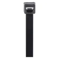 Cable Tie: 8 in Nominal Lg, 2 in Nominal Max. Bundle Dia., 0.19 in Wd, Black, Std, 1,000 PK