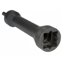 This nut runner is designed for driving 1-1/2", 1-1/8", and 1-5/16" nuts. It includes a 7/16 in hex quick-change adapter for efficient socket changes. Suitable for industrial fastening applications such as electrical, mechanical, and construction maintenance