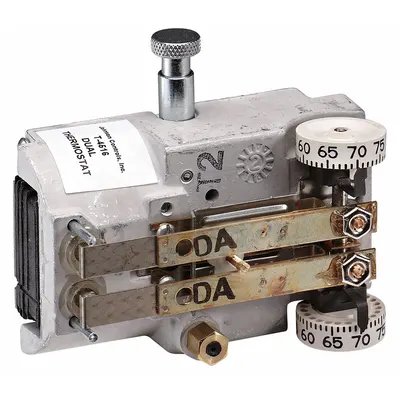 JOHNSON CONTROLS Pneumatic Thermostat: 55° to 85°F, 2 Pipes - Dual-Temperature Thermostats