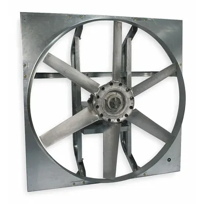 Dayton Supply Fan: 60 in Blade, Cast - Belt-Drive Panel Supply Fans without Drive Package