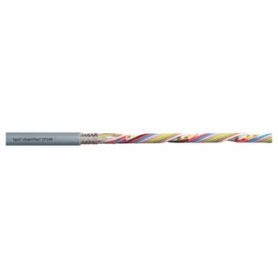 CHAINFLEX Data Cable: 24 AWG, 18 Conductors, Order by the Foot, PVC Jacket - Continuous Flexing Data Cables