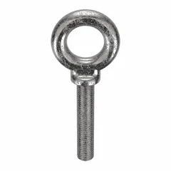 This machinery eye bolt with shoulder is made from 18-8 stainless steel with a plain finish. It has a 3-inch shank length and a 3-inch thread length. The shoulder provides a flat bearing surface for load alignment in lifting and rigging applications. Nut is not included.