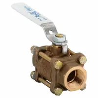 APOLLO Manual Two-Way Ball Valve: 3/4 in Size, Bronze, Straight, FNPT x FNPT, Full Port Ball Port (MPN 82LF10401)