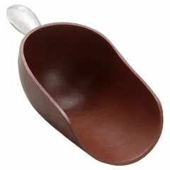 Aluminum Lab Scoop, 1 L Capacity, 26 cm Length, Brown, FDA Grade