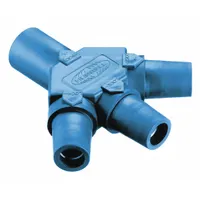 3-Fer: Male-Female-Female-Female, Blue, 600V AC/600V DC, 400 A, Series 16 (MPN HBLM3FBL)
