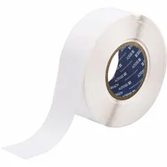Continuous label roll, 2 in wide by 300 ft long, made of white gloss polyester for indoor use. Compatible with IP Series printers. Suitable for industrial identification, asset tags, equipment labels, and safety signs.