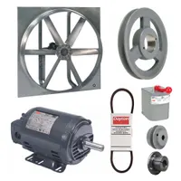 Exhaust/Supply Fan: Belt Drive, 36 in Blade, 1 1/2 hp, Open Dripproof, 208-230/460V AC, 3 ph