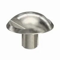 Machine Screw: M6x1.00 Thread Size, 8 mm Lg, Truss Head, Spanner, 316, Stainless Steel, Plain (MPN K1329.06X8)