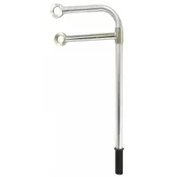 GARLOCK SAFETY SYSTEMS Grab Bar: 3 1/2 ft Overall Ht, Steel, Zinc Plated, Silver, Hardware (MPN 405999)
