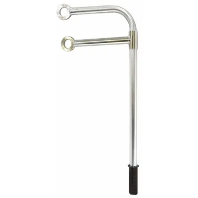 GARLOCK SAFETY SYSTEMS Grab Bar: 3 1/2 ft Overall Ht, Steel, Zinc Plated, Silver - Roof Hatch Guardrail System Kits