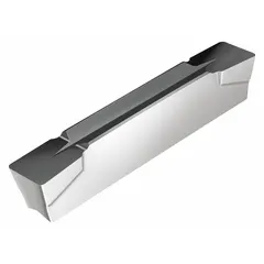 Indexable carbide insert for parting and grooving operations on turning centers and lathes. Designed for cutoff and groove creation in metal components.