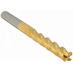 General purpose carbide square end mill with TiN coating. Features 4 flutes, 5/8" mill diameter, 3" length of cut, and 6" overall length. Suitable for milling steel, stainless steel, and cast iron.