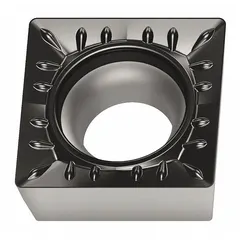 Square (S) indexable turning insert for turning operations on metal workpieces. Available in SCMT433-RM4 and SCMT120412-RM4 variants. The RM4 geometry provides effective chip control and surface finish in medium machining applications.