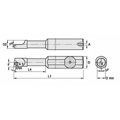WIDIA Indexable Boring Bar: FSBI250500755L (MPN 2830324) - Indexable Boring Bars
