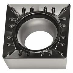 Square (S) indexable turning insert for general turning, facing, and profiling operations. Designed for medium to finishing cuts on metal workpieces. Available as SCMT432-RM4 and SCMT120408-RM4 variants.