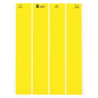 Precut Label Sheet: 13/16 in x 1 7/8 in, Acrylic, 2,500 Labels (MPN LAT-13-747-2.5-YL)