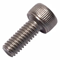 Metric system standard socket head cap screw with M4x0.70 thread, 10 mm length, 4 mm head height, and 3 mm drive size. Made from plain titanium Grade 2, suitable for general industrial fastening applications requiring corrosion resistance.