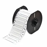 Sleeve Label: 1/4 in x 1 in, Polyolefin, White (Matte), For 8 AWG to 16 AWG Wire Gauge (MPN B33-250-2-342-2)