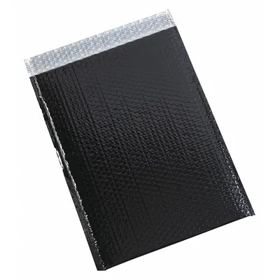 PARTNERS BRAND Glamour Bubble Mailers, 13x17.5", Black, 100 PK