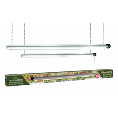 MIRACLE LED Grow Light Fixture: For Bulb Type Integrated LED, 120V AC, LED, Linkable - Bay Light Fixture Kits