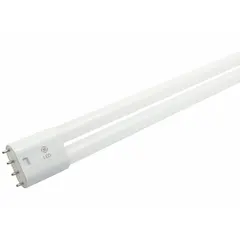 UL Type B ballast-bypass LED plug-in lamp with 4-pin (2G11) base. Non-dimmable, 17W, 5000K color temperature. Suitable for direct-wire replacement in linear fixtures used in commercial and industrial settings.