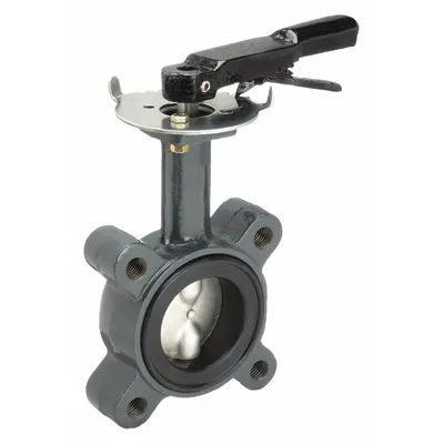 VIEGA PROPRESS Butterfly Valve: 2 1/2 in Pipe Size, Concentric, 200 psi Max. Pressure (CWP) - Ductile Iron General-Service Butterfly Valves