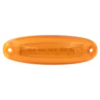 MAXXIMA Oval Clearance Marker P2/P3/PC Amber: Clearance Light, LED, Oval, Surface Mount, Amber, Hole (MPN M17200Y)