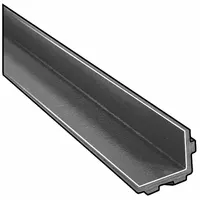 Fiberglass angle stock designed for concrete embedment applications, providing corrosion-resistant reinforcement. Features a 1 1/4 in inside leg length, 1/4 in leg thickness, dark gray color, polished finish, and square inside corner shape. Suitable for use in industrial construction where non-metallic reinforcement is required