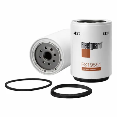 FLEETGUARD Automotive Fuel Filter: 13 5/8 in Overall Lg, 4 3/8 in Outside Dia, Diesel Fuel - Spin-On Fuel/Water Separators