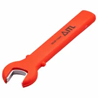 ITL Open End Wrench: Alloy Steel, Chrome, 43/64 in Head Size, 6 3/4 in Overall Lg, Std, Insulated (MPN 00340)