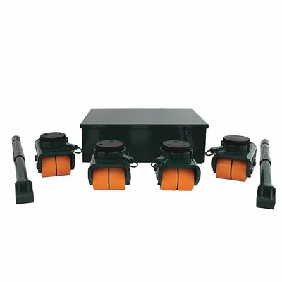 HILMAN ROLLERS Bull Dolly Kit: 24,000 lb, 5 3/8 in Deck Ht, 8 in L x 3 1/2 in W - Machine Roller Kits