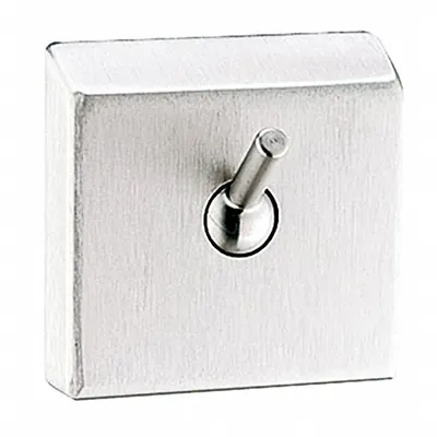 BRADLEY Bathroom Security Hook: 1 Hooks, Stainless Steel, Satin, 20 lb Release Point - Institutional Bathroom Hooks