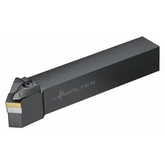 Right-hand indexable toolholder for external turning and profiling operations on lathes and turning centers. Accepts standard indexable inserts for roughing and finishing cuts in general machining applications.