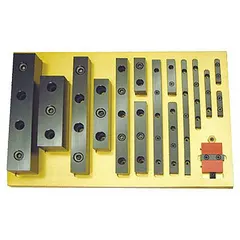 Locating rail used in industrial workholding and fixturing to precisely position workpieces during machining operations. Provides a repeatable reference edge for clamping systems, improving accuracy in milling, drilling, and assembly processes.