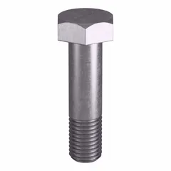 Grade B8M heavy hex bolt with 7/8"-9 thread size, plain finish. Manufactured to ASTM A193 material quality standards and ASME B18.2.1 dimensional standards. Suitable for structural fastening applications requiring corrosion resistance.