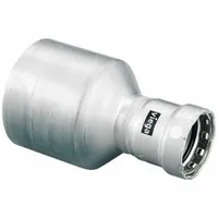 VIEGA MEGAPRESS Crimp Fitting: 2 in Pipe x 3 in Pipe Size, FTG x FTG, FKM, 200 psi Max Op Pressure (MPN 95680)