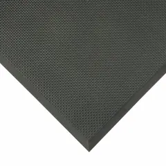 This 3 ft x 8 ft antifatigue mat is constructed from oil and grease-resistant nitrile foam with a 5/8 in thickness. The black mat features an anti-slip backing for stability in industrial environments where standing workers require comfort and slip resistance.
