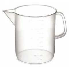Low Form Plastic Beaker with Handle