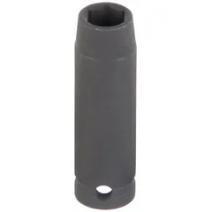 This 3/8" drive impact socket features an 11/16 in SAE hex size with a 6-point deep profile. The manganese phosphate finish provides corrosion resistance. Designed for use with impact tools in fastening and loosening applications.