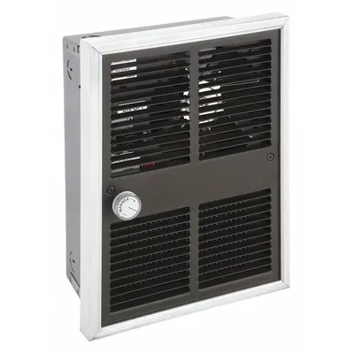 MARKEL Recessed Electric Wall-Mount Heater: 750 W/1500 W, 120V AC, Single Phase - Compact Recessed Electric Wall Heaters