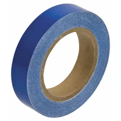 Blue vinyl solid-color banding tape for pipe identification. Supplied on a 1-inch wide, 90-foot roll (1,080 inches total length). Non-reflective finish suitable for marking process or utility lines in industrial facilities.