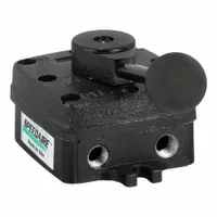 Manual Air Control Valve: Four-Way / Three-Position, 1/4 in NPT, 150 psi, 18°F to 200°F, Closed