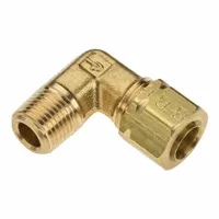 PARKER Compression Fitting Elbow: 1/4 in OD x 1/8 in Pipe Fitting Size, Compression x MNPT, Brass (MPN 169CA-4-2)