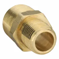 PARKER Metal Pipe Straight: Hex Nipple, 3/4 in x 1/2 in, Male NPT Threaded x Male NPT Threaded (MPN 216P-12-8)