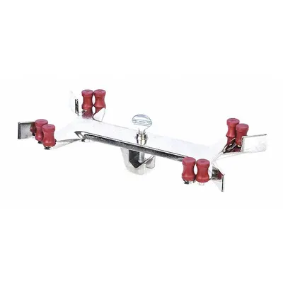 OHAUS Buret Holder Clamp: Clamp Buret Holder, Zinc, 6 3/4 in Overall Lg, 2_3 Prongs - Lab Clamps
