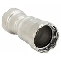 VIEGA MEGAPRESS Crimp Fitting: 1 1/2 in Pipe x 1 in Pipe Size, Press-fit x Press-fit, FKM (MPN 95345)