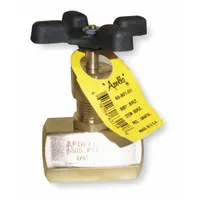 APOLLO Globe Valve: For Air/Fluids/Gas Media, Brass, Z-Body, 1/2 in Pipe Size, FNPT x FNPT, Female (MPN 6090301)