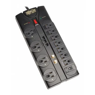 TRIPP LITE Outlet Strip: 12 Outlets, 8 ft Cord Lg, 2,880 J Rated Energy, 15 A Current - General Purpose Surge Protectors